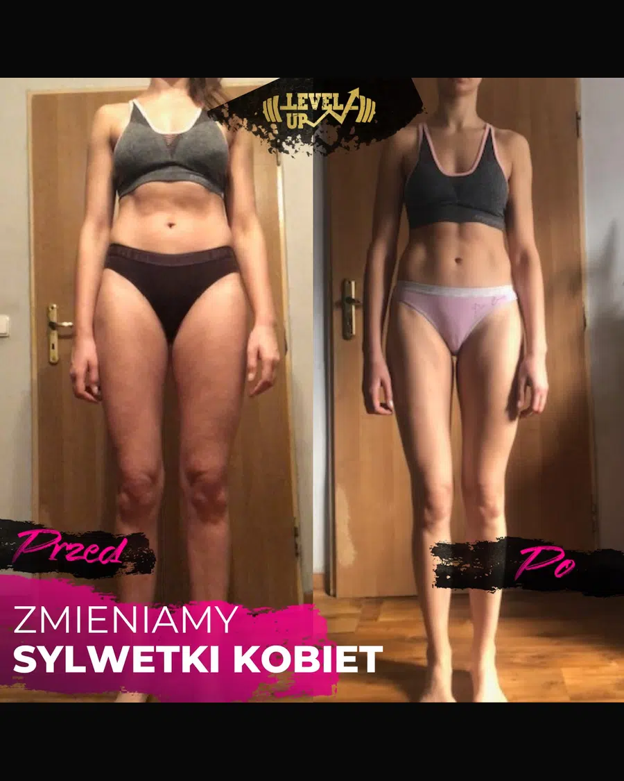 Przemiana podopiecznego LevelUp — zestawienie przed i po