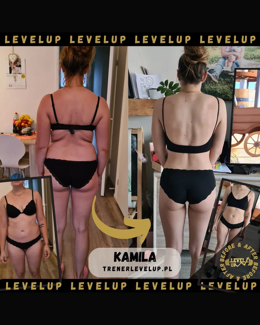 Przemiana podopiecznego LevelUp — zestawienie przed i po