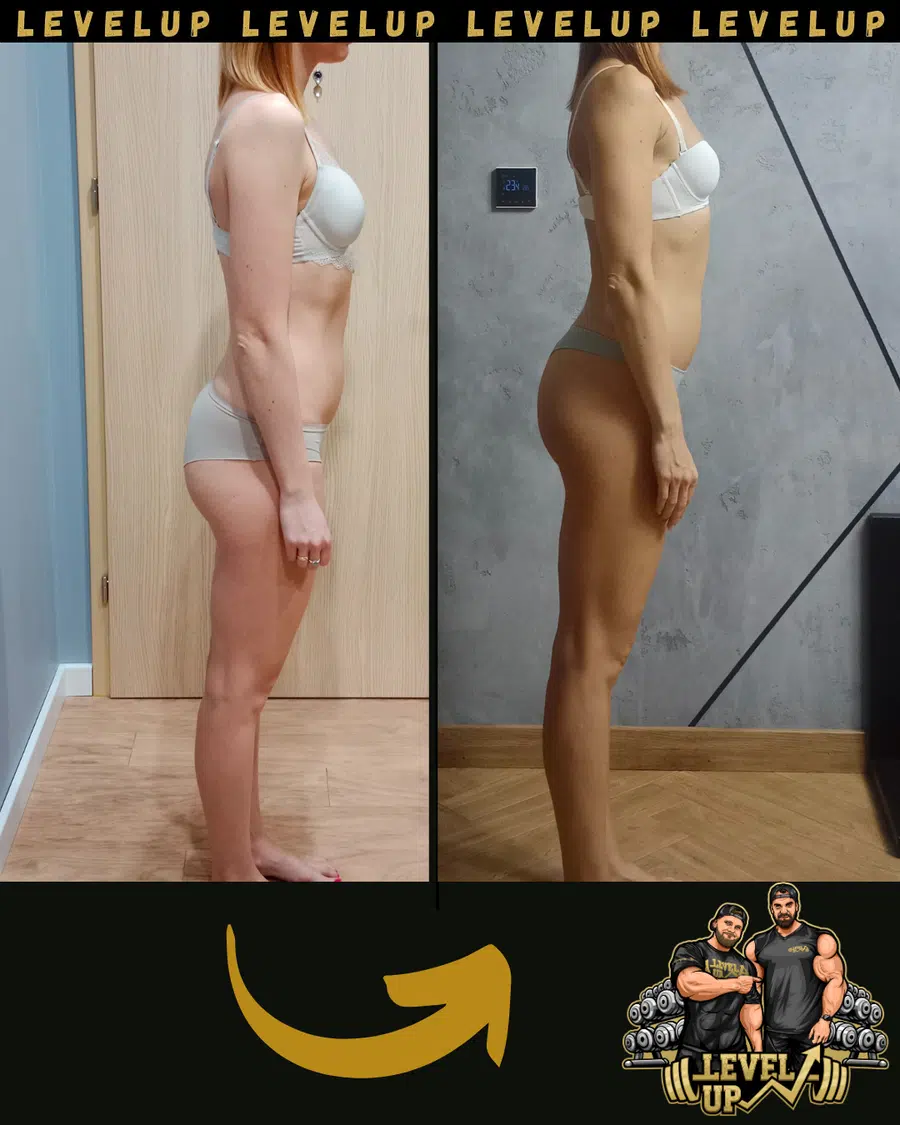 Przemiana podopiecznego LevelUp — zestawienie przed i po
